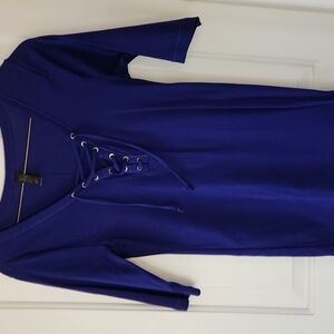 Women's Purple Lace-Up Top